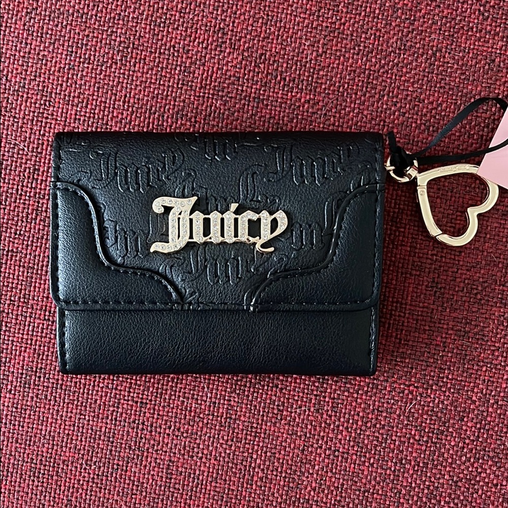 Juicy Couture Black Wallet with Gold Logo